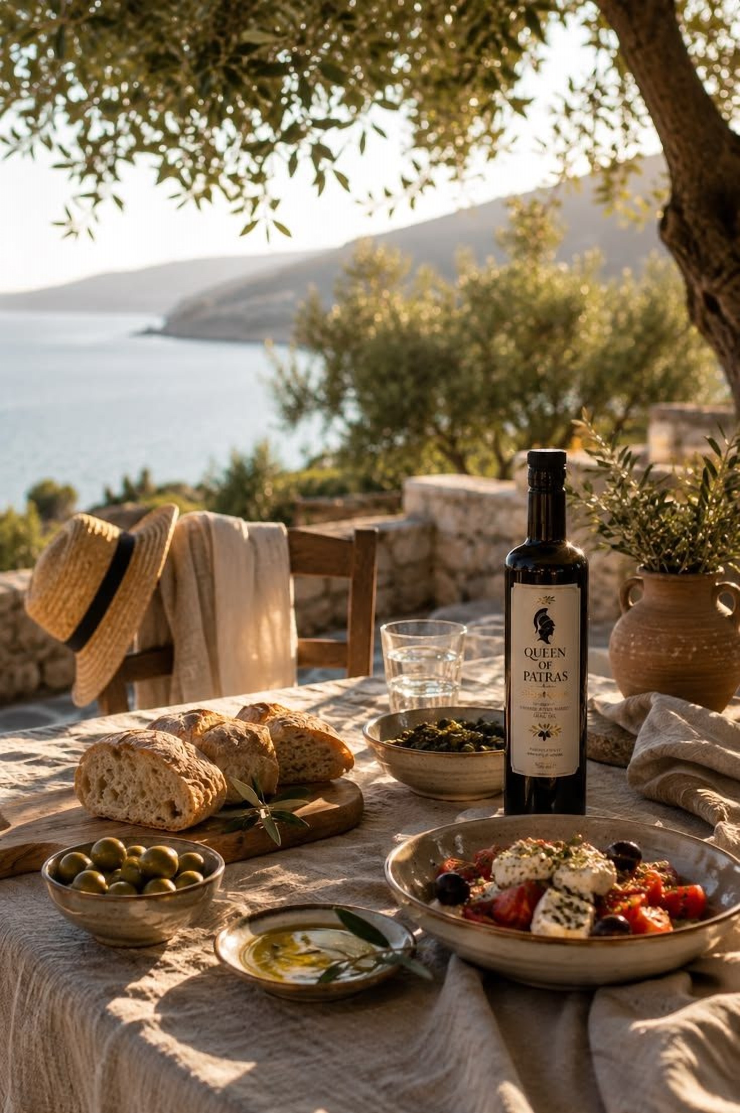 Fin d'après-midi · le pain, l'huile, les olives